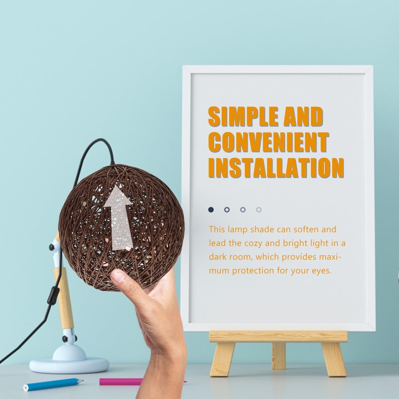 Handmade Rattan Lamp Ceiling Light Woven Table Light Home Bedroom