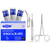 MuskalMed 100 Sterile Carbon Steel Blades #12 with Free Scalpel