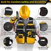 Tool Vest, Electrician Tool Vest for Men, 22 Compartments, Reflective