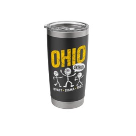 Ohio Skibidi Gyatt Sigma Rizz Funny Meme Vintage Birthday Stainless Steel Insulated Tumbler