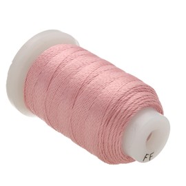 The Beadsmith Pure Silk Cord – Raspberry Cream Color – Size FF (0.381mm/0.0150”) – 115 Yards (345ft), 1/2-Ounce Spool – For Knotting Pearls, Gemstones, Crystals and Beads
