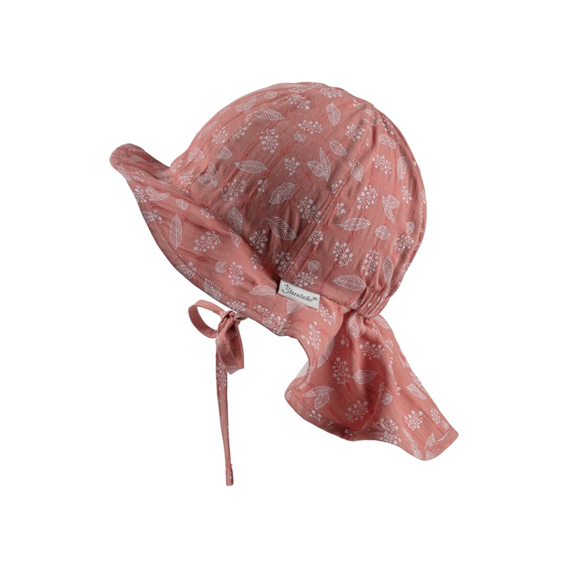 Sterntaler Sun Hat Leaves with Neck Protection and Tie Strap