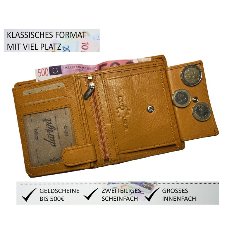 Combination Wallet for Men and Women, Unisex, High-Quality Leather Credit