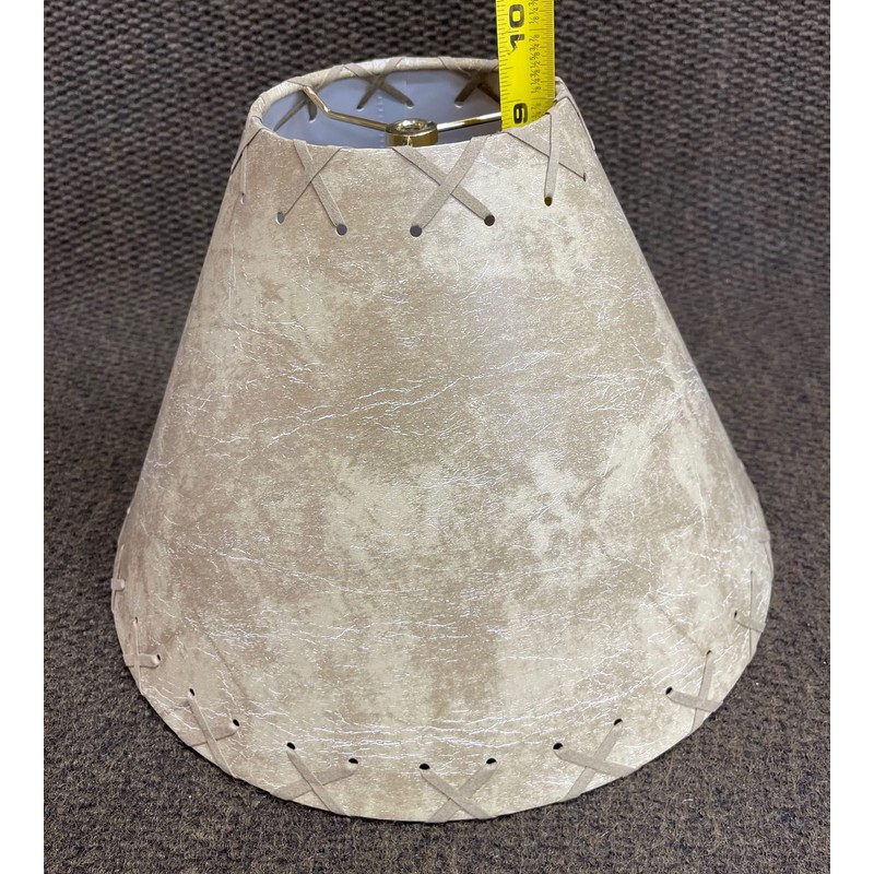 Rustic FAUX Leather Hardback Round Lamp Shade - 14"