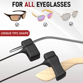 Eye Glasses String Strap Holder - No Tail Sunglass Strap for Man Women - Adjustable Glasses Strap - Wire Eyeglass Strap Lanyard - 2 Cords - 16"L