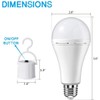 (6 Pack) A21 Rechargeable Emergency LED Bulbs 9W Daylight White