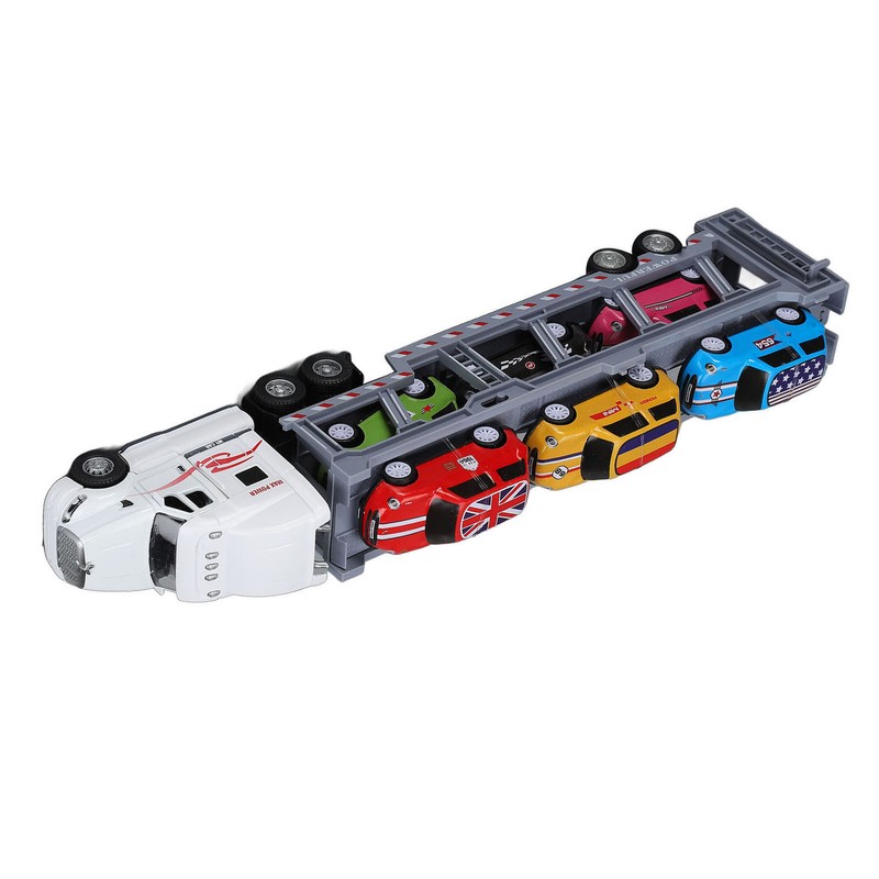 1:48 Carrier Truck Toy Model Alloy Detachable Six Car Kids