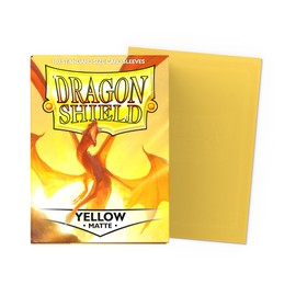 Dragon Shield | Standard Size Card Matte Sleeves | 100 CT - Smooth & Tough Premium TCG Sleeves | Compatible with Pokemon, Flesh & Blood, One Piece & Magic The Gathering | Yellow