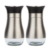 Evelyne 2-Piece Set Salt & Pepper Glass Shaker Stainless Steel