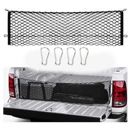 Barchysm for Maverick Cargo Mesh Net Accessories Stretchable Trunk Organizer Cargo Net Elastic Mesh Bed Net with Hooks Compatible with Ford Maverick XL XLT 2022 2023 2024