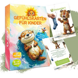 Emotion Cards for Children - 50 Emotion Cards to Promote Communication Skills, Empathy & Emotion Regulation, Montessori Suitable