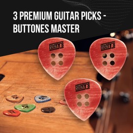 3 Premium Guitar Picks for Master Guitar - Gift for Guitarists - Plectrum for Acoustic Guitar Plectrum for Electric Guitar - Guitar Accessories