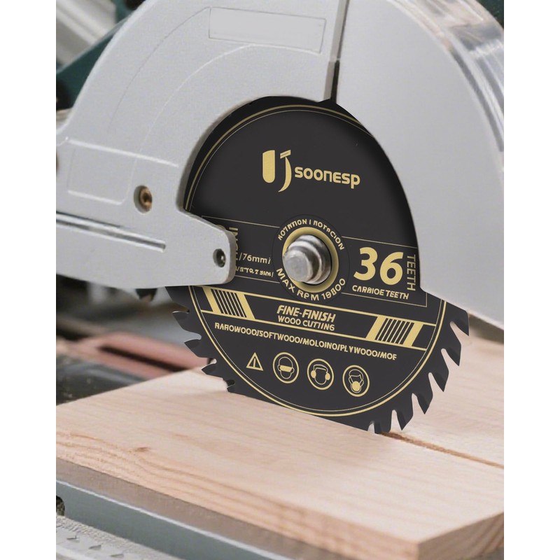 USOONESP 3 Inch 36T Carbide Circular Saw Blades, 3/8-inch Arbor,