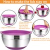 Umite Chef Mixing Bowls with Airtight Lids, 6 Piece Stainless