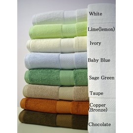 6 Piece Luxury Rayon From Bamboo Egyptian Cotton Sage Towels Set