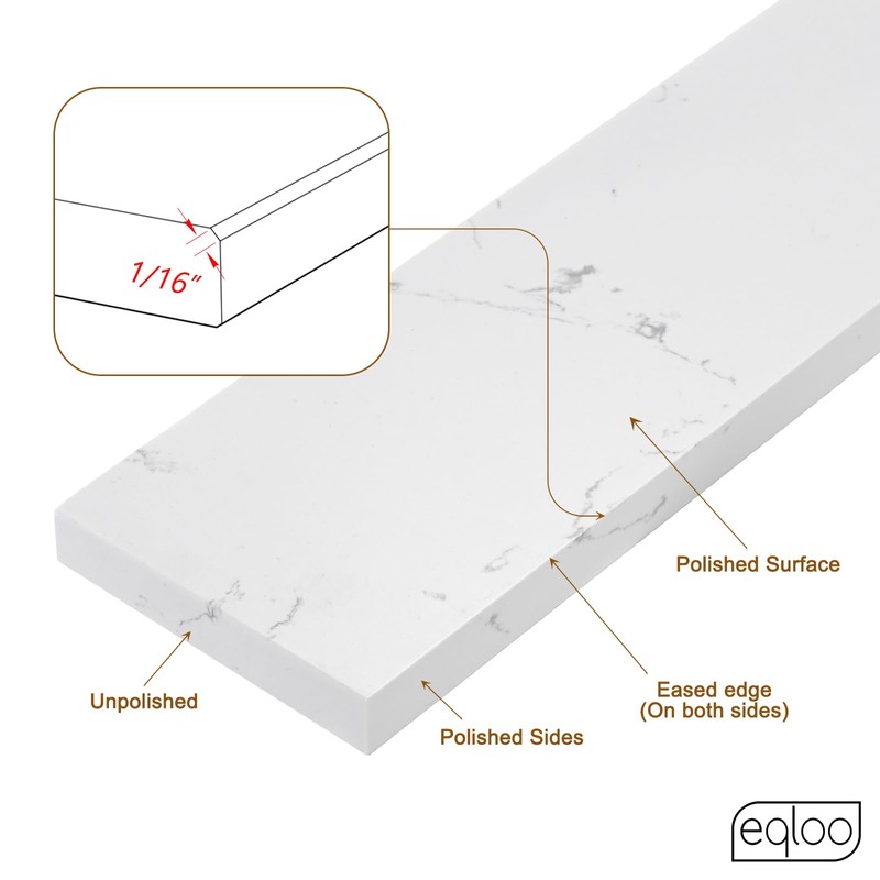 EQLOO 36 in. W x 4 in. H Engineered Stone