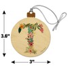 GRAPHICS & MORE Letter T Floral Monogram Initial Wood Christmas