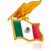 50 Pack Metal Mexico Flag Lapel Pin Waving Mexican MX