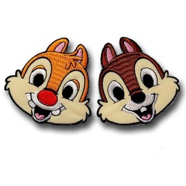 NeoRich 2 PCS Chip and Dale Chipmunks Patch Embroidered Sewing Iron on Cartoon Animation