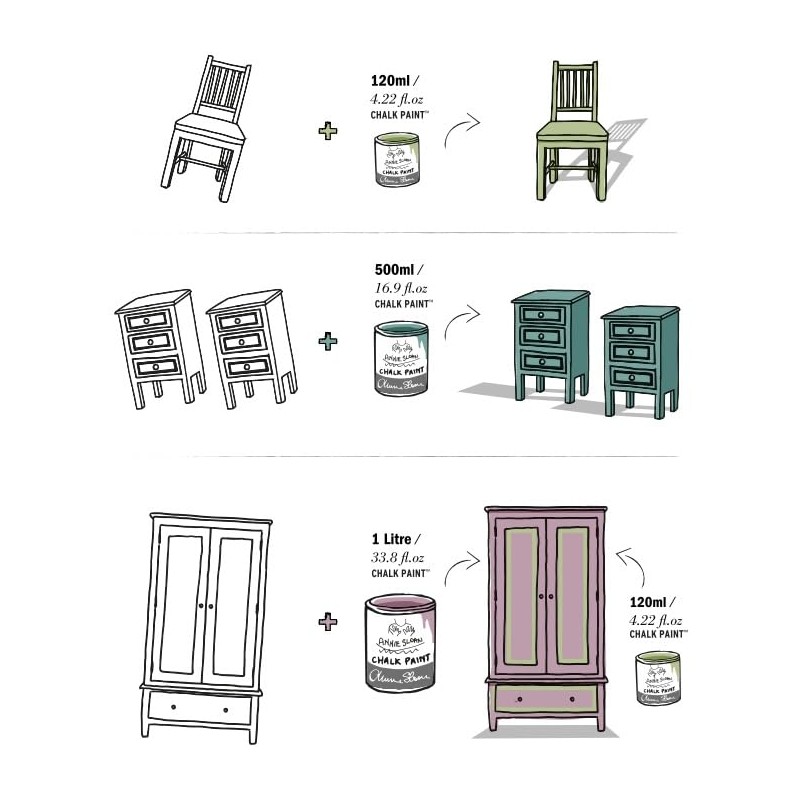 Annie Sloan Chalk Paint® (Paloma, 1 Litre/33.8 Fl Oz) a