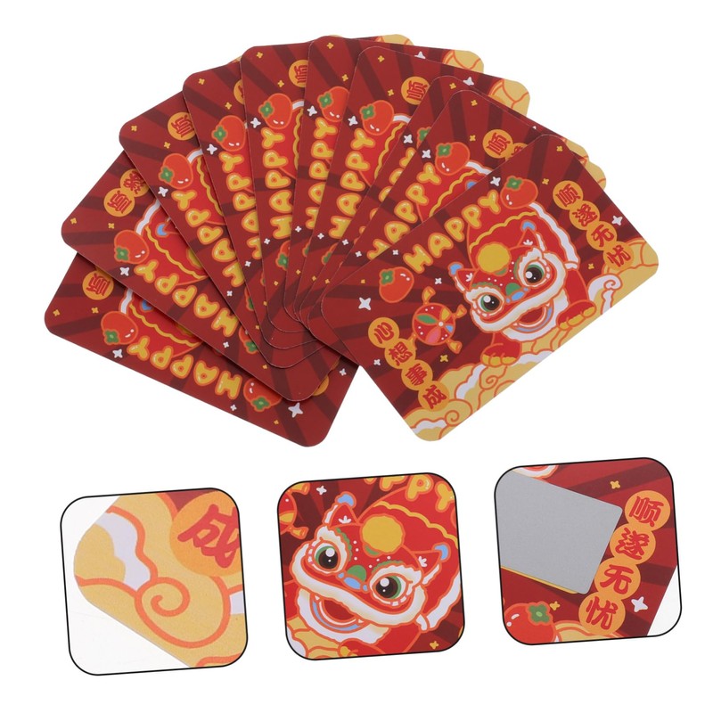 Kisangel 30pcs Lunar Year Scratch Off Cards Fun Prize Game