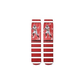 13th Brand Crew Socks | Mike Evans playmaker football | Unisex 1 Pair, Red, One Size 6-12, Casual Sport Fun Adults sock for Men or Women