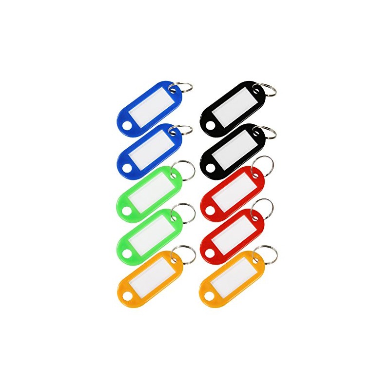 HMF 1900 10 x Large Key Rings, assorted colours