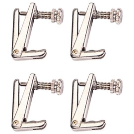 Zest Violins 4Pcs Silver Fine Tuners Replacement Parts for 4/4 to 1/4 Sizes Violin Anti Rust Durable Metal String Adjuster Nickel Plated