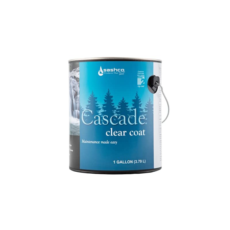 Sashco Cascade Top Coat, 1 Gallon Pail, Clear Matte (Pack