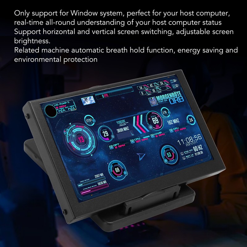 5 Inch Computer Temp Monitor HD Multimedia Interface PC Temperature