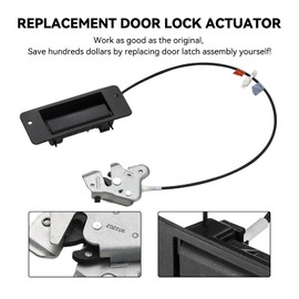 SYERAL Lower Door Latch Assembly w/Door Handle Compatible with E150 E250 E350 Van Superduty 1992-2009 Passenger Side Hinged Door Left Replace Latch and Handle 6C2Z-15264A01-AA