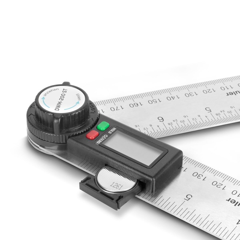 STAHLWERK Digital Protractor DWM-200 ST with 180 mm Measuring Range