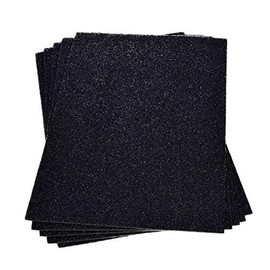 EFCO 300 x 200 mm Foam Glittered Rubber Sheets, Black