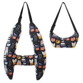 Kids Car Travel Pillow Car Seat Belt Head Neck Support Cushion Soft H-Shaped Headrest Sleeping Pillow Adjustable Car Seat Strap Cover Pad Head Neck Relief Cushion Protector for Car Travel Journey