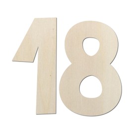 Decorative Numbers - Birthday Decoration 18th Birthday Made of Wood - Ideal Birthday Gift Ideas or as Party Table Decoration (20 cm)