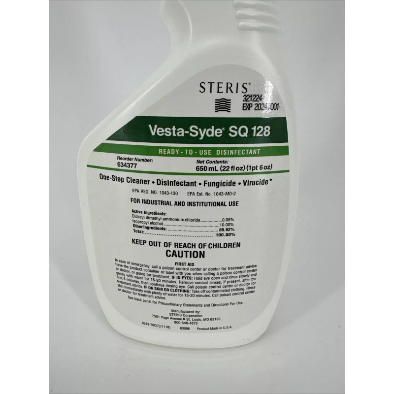 STERIS 1 BOTTLE 22 oz. Steris 634377 Vesta-Syde Sq 128