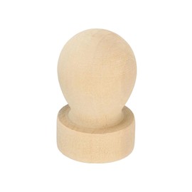 PATIKIL 25mm Stamp Wood Round Handle, Wooden Knobs Stamp Mounts Drawer Pulls for Stamp Making DIY Crafting Scrapbooking, Brown