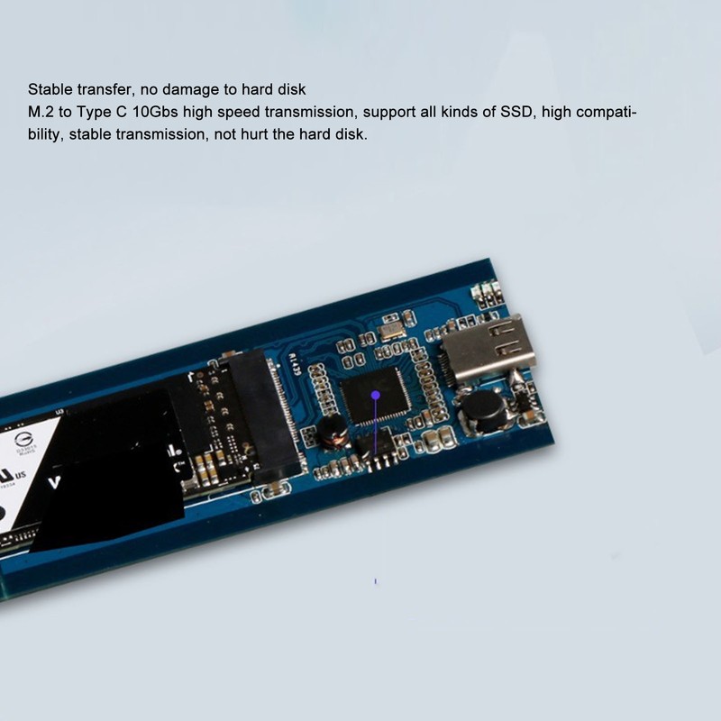 M.2 NGFF SSD Hard Drive Enclosure 10Gbps High Speed SATA