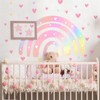 Pink Rainbow Love Heart Stars Wall Sticker Wall Stickers, sacinora
