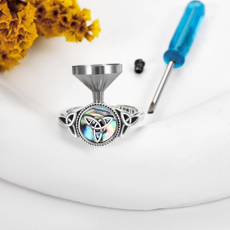 URONE Cremation Urn Ring for Ashes 925 Sterling Silver Memorial
