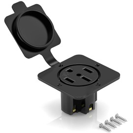 NEMA 14-50 Outlet 50 Amp 4 Prong Receptacle Dustproof 240 Volt Industrial Grade for RVs, EVs, UL Listed