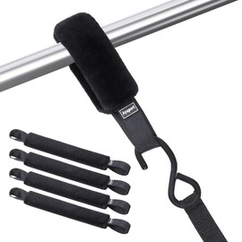 Ayaport Soft Tie Cover Set Include 4 pcs Synthetic Sheepskin Plush Covers and 4 pcs Soft Loop Tie Down Straps for Protecting Motorcycle, Dirt Bike, ATV, UTV etc. 1"x15"