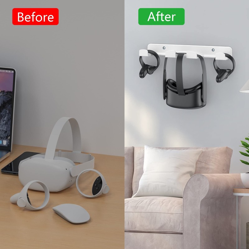 HomeMount VR Wall Mount for Oculus Quest 2/Rift, Valve Index,