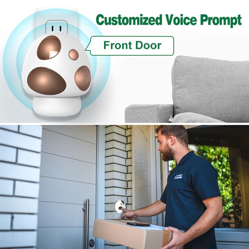 HTZSAFE Wireless Doorbell, Loud Enough 5 Volume Levels, 35 Chimes,