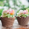Woodland Cupcake Wrappers,Wood Grain Cupcake Wrappers for Rustic Weddings,Wild Animals