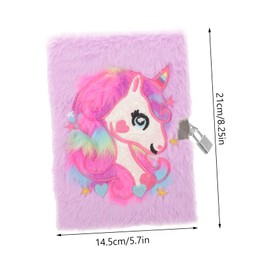 MAGICLULU Plush Diary Book Student Notepad School Planner Office Notebook Lightweight Tail Pattern Cover