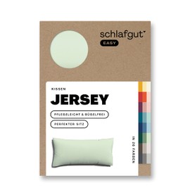 Schlafgut Easy Jersey Pillowcase 40 x 80 cm Green Light with 100% Cotton, Super Soft & Breathable Pillowcase