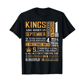 Birthday Gifts - Kings are Born In September T-Shirt T-Shirt