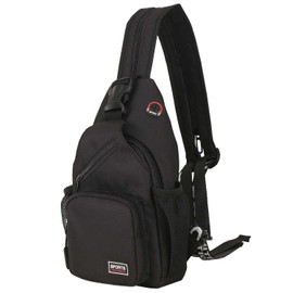 Semikk Small Sling Bag Crossbody Backpack for Men Women Sling Backpack Hiking Daypack Multipurpose Cross Body Chest Bag, Pure Black