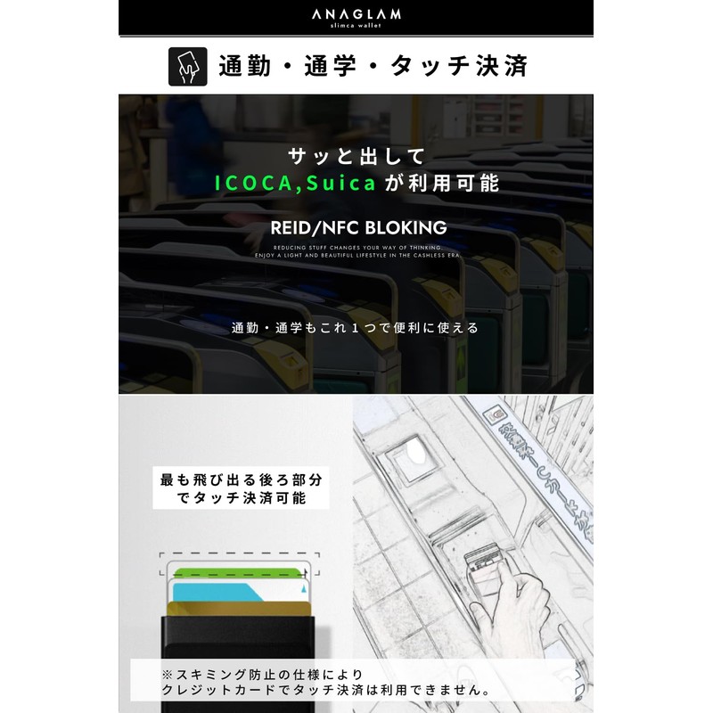 [ANAGLAM] Card Wallet, Midnight Green